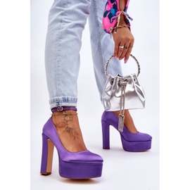 Módní čerpadla na fialové fialový 2 Módní čerpadla na fialové fialový 2