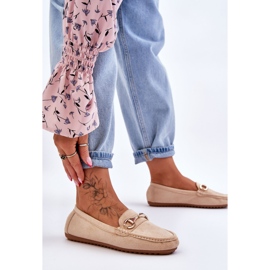 FC3 Klasické semišové mokasíny s béžovým zdobením Arla 2