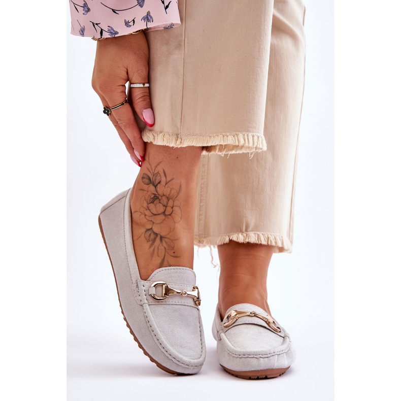 FC3 Klasické semišové mokasíny se zdobením Arla Grey šedá 1