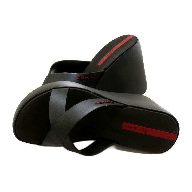 Pantofle na klínku Ipanema 83423 Colore Fem AI975 Black/Grey černá 5