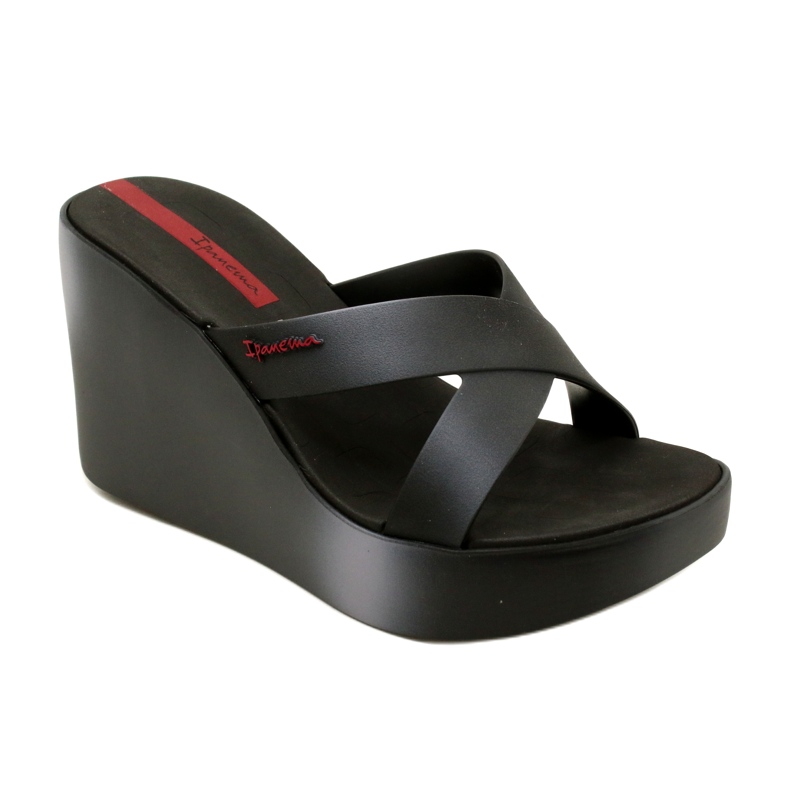 Pantofle na klínku Ipanema 83423 Colore Fem AI975 Black/Grey černý 1