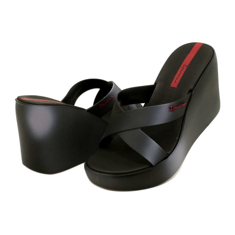 Pantofle na klínku Ipanema 83423 Colore Fem AI975 Black/Grey černá 4