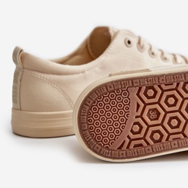 Dámské hladké nízké tenisky Big Star LL274061 Béžová béžový 1