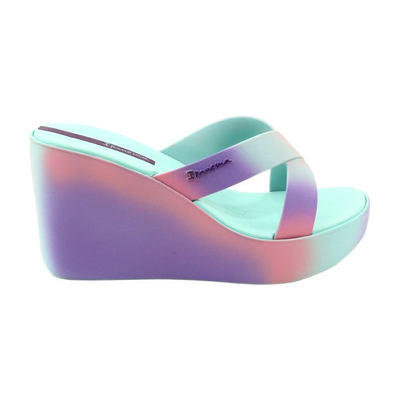 Sandály na klínku Ipanema 83423 Colore Fem AI963 Green/Lilac fialová zelený růžový 5