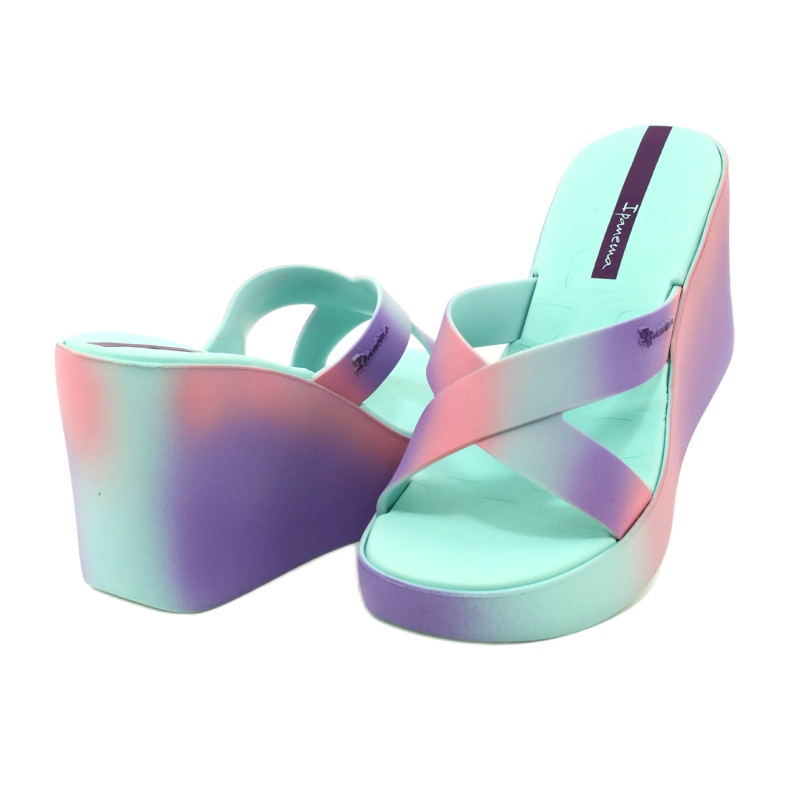 Sandály na klínku Ipanema 83423 Colore Fem AI963 Green/Lilac fialová zelený růžový 3
