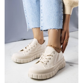 PA1 Béžové tenisky na platformě značky Laverne béžový 1