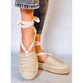 Dámské sandály espadrilky Seila Beige béžový 2 Dámské sandály espadrilky Seila Beige béžový 2