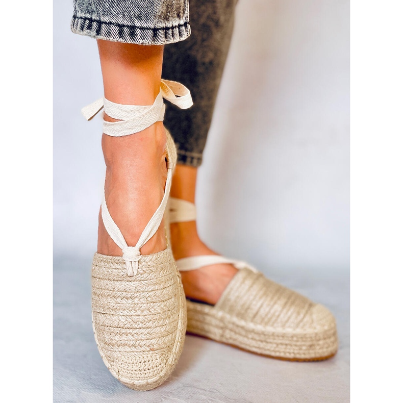 Dámské sandály espadrilky Seila Beige béžový 2 Dámské sandály espadrilky Seila Beige béžový 2