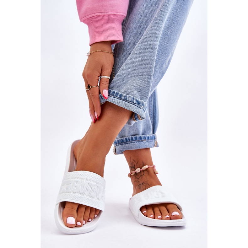 Dámské módní pantofle Big Star LL274A159 Bílé bílý 2 Dámské módní pantofle Big Star LL274A159 Bílé bílý 2