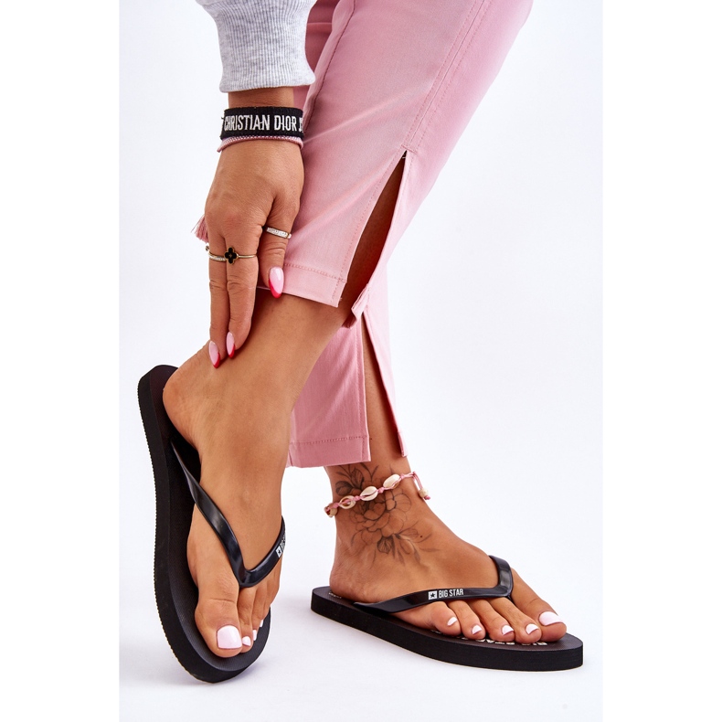 Pohodlné žabky Big Star LL274800 černé černá 2