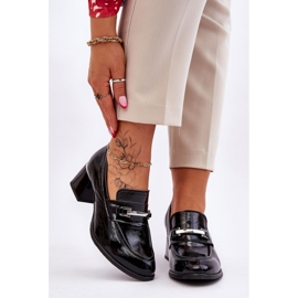 Lemar Pohodlné lakované lodičky Damira Black černý 1