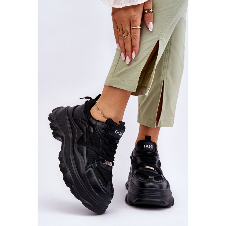 Sportovní Boty Na Masivní Platformě GOE LL2N4030 Černá 2