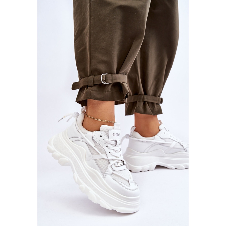Sportovní Boty Na Masivní Platformě GOE LL2N4029 Bílá bílý 2