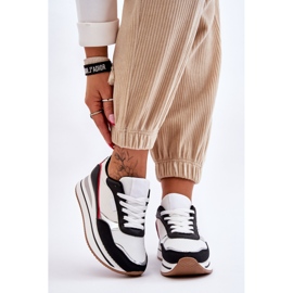 BM Dámské Tenisky na Klínu A Platformě Bílá A Černá Allen bílý 1