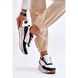 BM Dámské Tenisky na Klínu A Platformě Bílá A Černá Allen bílý 2