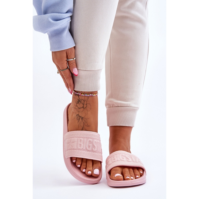 Dámské módní pantofle Big Star LL274A157 světle růžové růžový 1