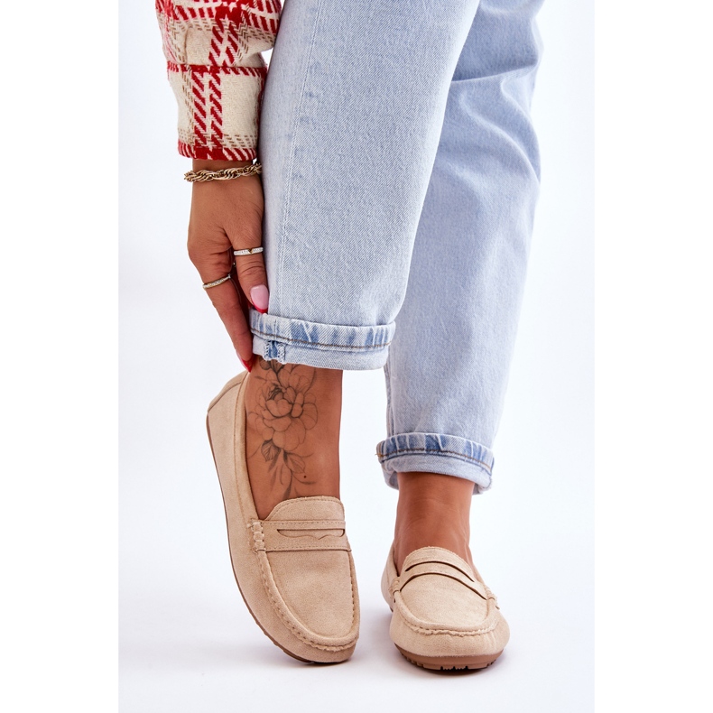 FC3 Dámské klasické semišové mokasíny Béžová Ivana béžový 1