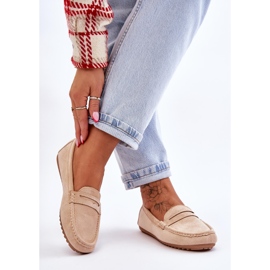 FC3 Dámské klasické semišové mokasíny Béžová Ivana béžový 2