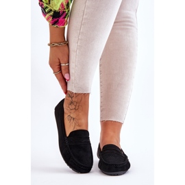 FC3 Dámské klasické semišové mokasíny Černá Ivana 1