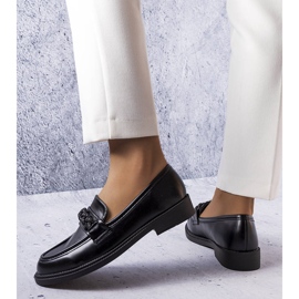 BM Černé elegantní mokasíny s kamínky od Colette černý 1