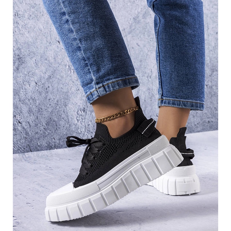 Černé tenisky Dubeau na platformě černá 1