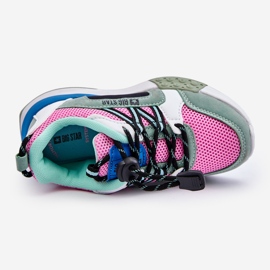 Dětská sportovní obuv Memory Foam System Big Star LL374219 růžovo-zelená růžový 5
