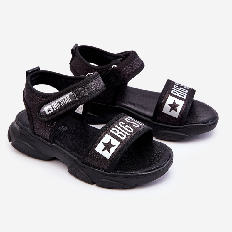 Dětské sandály na suchý zip Big Star LL374192 Black černý 1