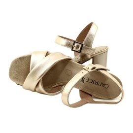 Caprice dámské sandály 9-28302-20 969 zlatá metalíza zlatý 5