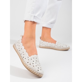 W. Potocki Dámské prolamované baleríny Potocki bílé bílý 1