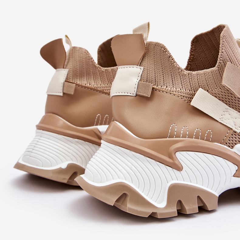 PS1 Dámské nazouvací ponožkové tenisky Dark Beige Keaton béžový 1 PS1 Dámské nazouvací ponožkové tenisky Dark Beige Keaton béžový 1