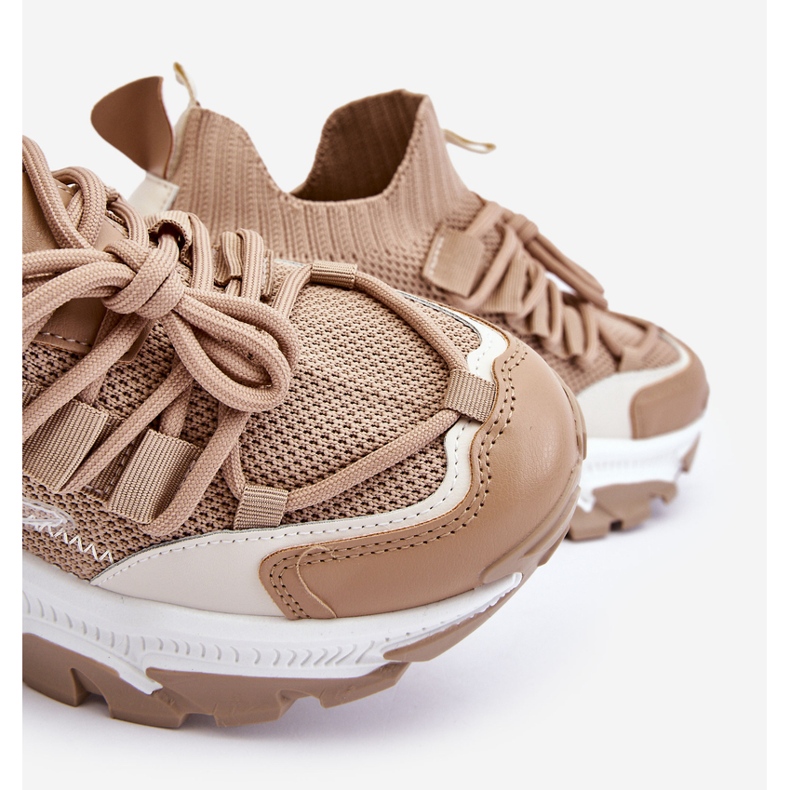 PS1 Dámské nazouvací ponožkové tenisky Dark Beige Keaton béžový 2 PS1 Dámské nazouvací ponožkové tenisky Dark Beige Keaton béžový 2