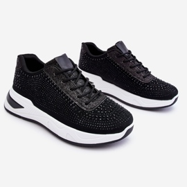 Dámské tenisky se zirkony Black Raiden černý 1