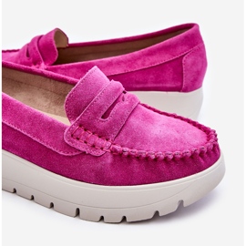 Lemar Fuchsia Milana Suede Platform Loafers růžový 1