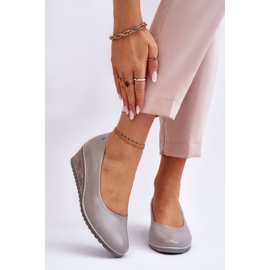 Vinceza Graysen klasické klínové lodičky šedé barvy šedá 1