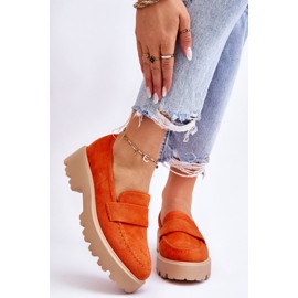 Vinceza Corrin Classic Suede Loafers Mokasíny Orange pomerančový 1