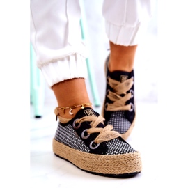 Dámské pletené tenisky Big Star JJ274393 Black béžový černá 2