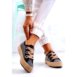 Dámské pletené tenisky Big Star JJ274393 Black béžový černá 1