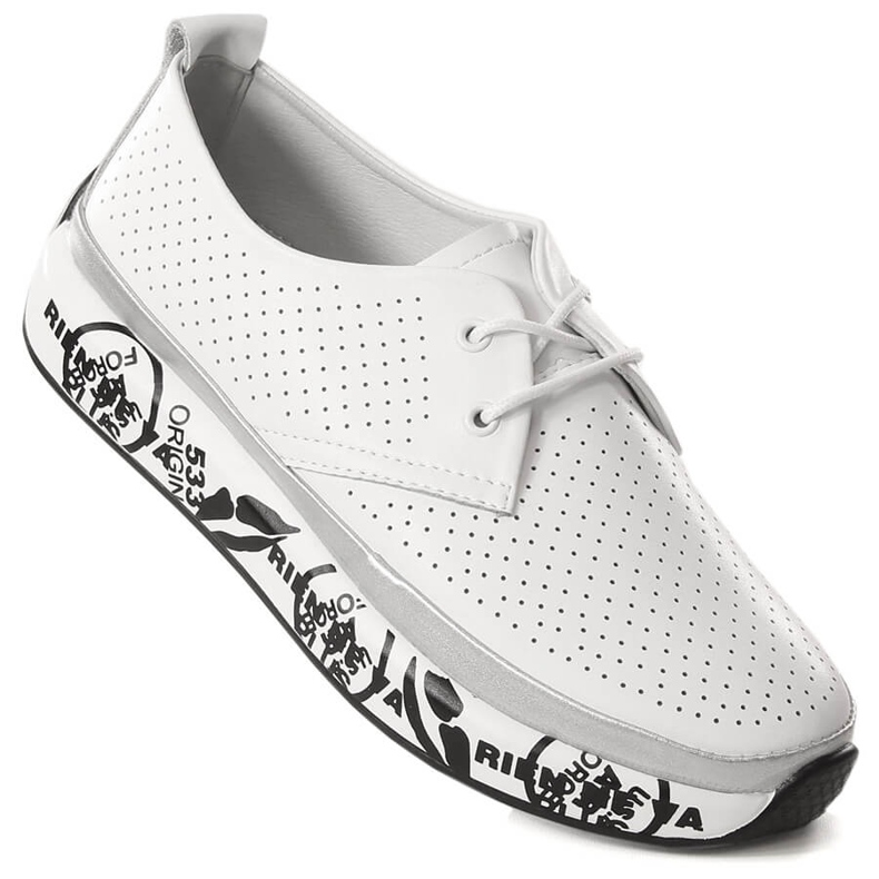 Dámské kožené boty na platformě bílé T.Sokolski W23-29 bílý 1