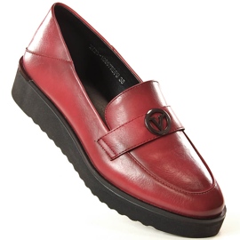 Červené dámské boty na platformě Vinceza 10857 1