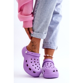 FS1 Dámské pěnové pantofle Crocs Purple Coline fialová 1