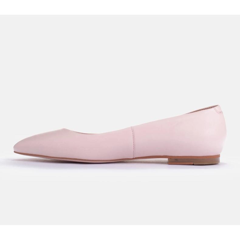 Marco Shoes Jemné baleríny z nahé kůže béžový 2