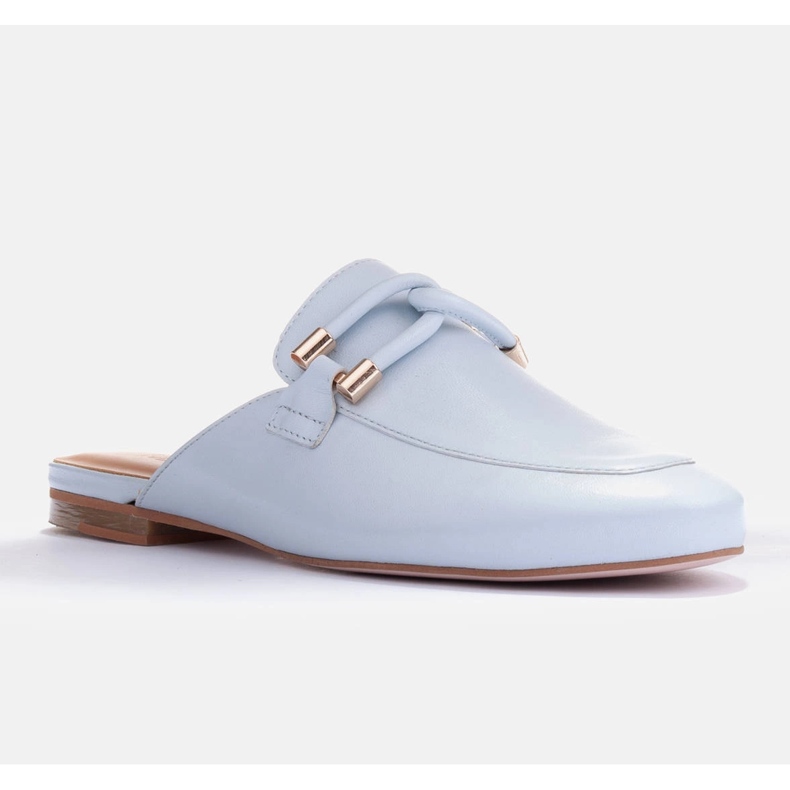 Marco Shoes Pantofle s ozdobou modrý 1