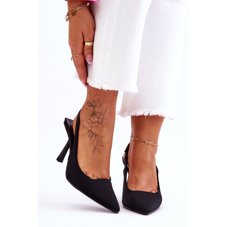 FS1 Klasické černé špičaté podpatky Whitley černá 1