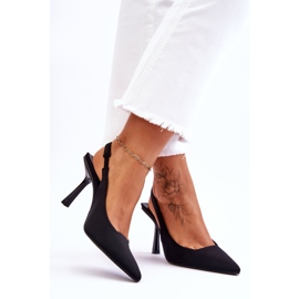 FS1 Klasické černé špičaté podpatky Whitley černý 2