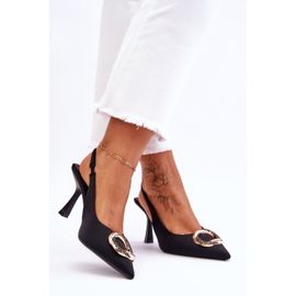 Módní špendlíky s ozdobou a zirkony černá Alexia 2