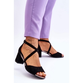 Vinceza Dámské sandály na nízkém podpatku černé Quinn černá 2