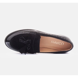 Marco Shoes Mokasíny s ozdobnými třásněmi černý 1
