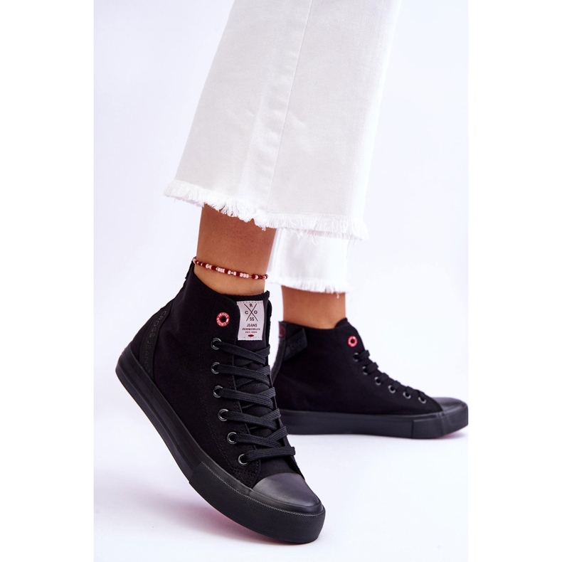 Dámské klasické vysoké tenisky Cross Jeans LL2R4088C černé černá 2 Dámské klasické vysoké tenisky Cross Jeans LL2R4088C černé černá 2