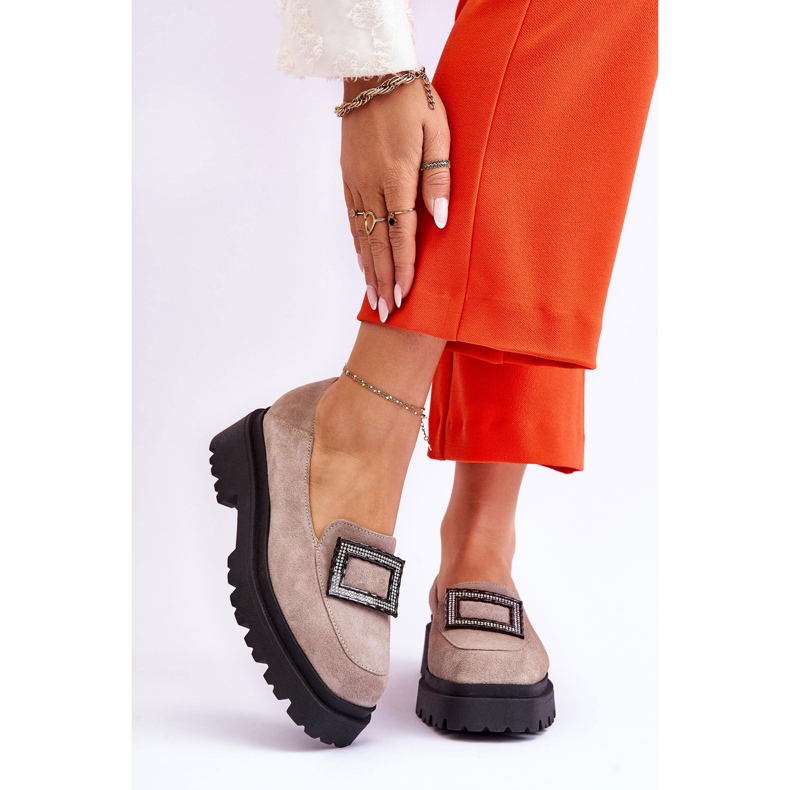 FILIPCZYK Pohodlné béžové semišové mokasíny Agathe béžový 1