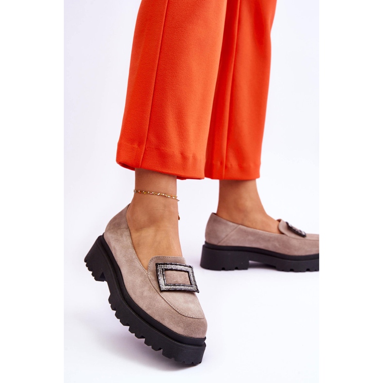 FILIPCZYK Pohodlné béžové semišové mokasíny Agathe béžový 2